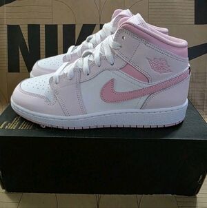 NEW Nike Air Jordan Mid Pearl Pink/Med Soft Pink-White - Kids 4Y Women’s 5.5